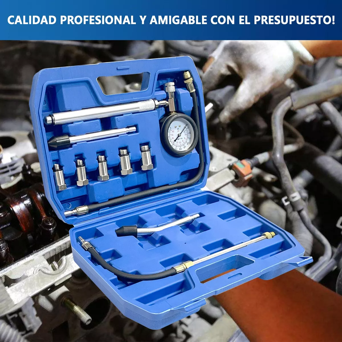 Foto 4 | Comprobador de Compresión de Cilindros de Motor Eo Safe Imports Esi-12251 Azul