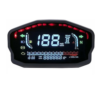 Foto 1 | Medidor Universal Malubero de Motocicleta con Retroiluminación Digital Negro