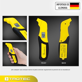 Foto 4 | Medidor de Presión de Neumáticos Trotecby10 Calibrador Digital de Llantas con Linterna para Carro Moto o Bici