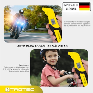Foto 5 | Medidor de Presión de Neumáticos Trotecby10 Calibrador Digital de Llantas con Linterna para Carro Moto o Bici