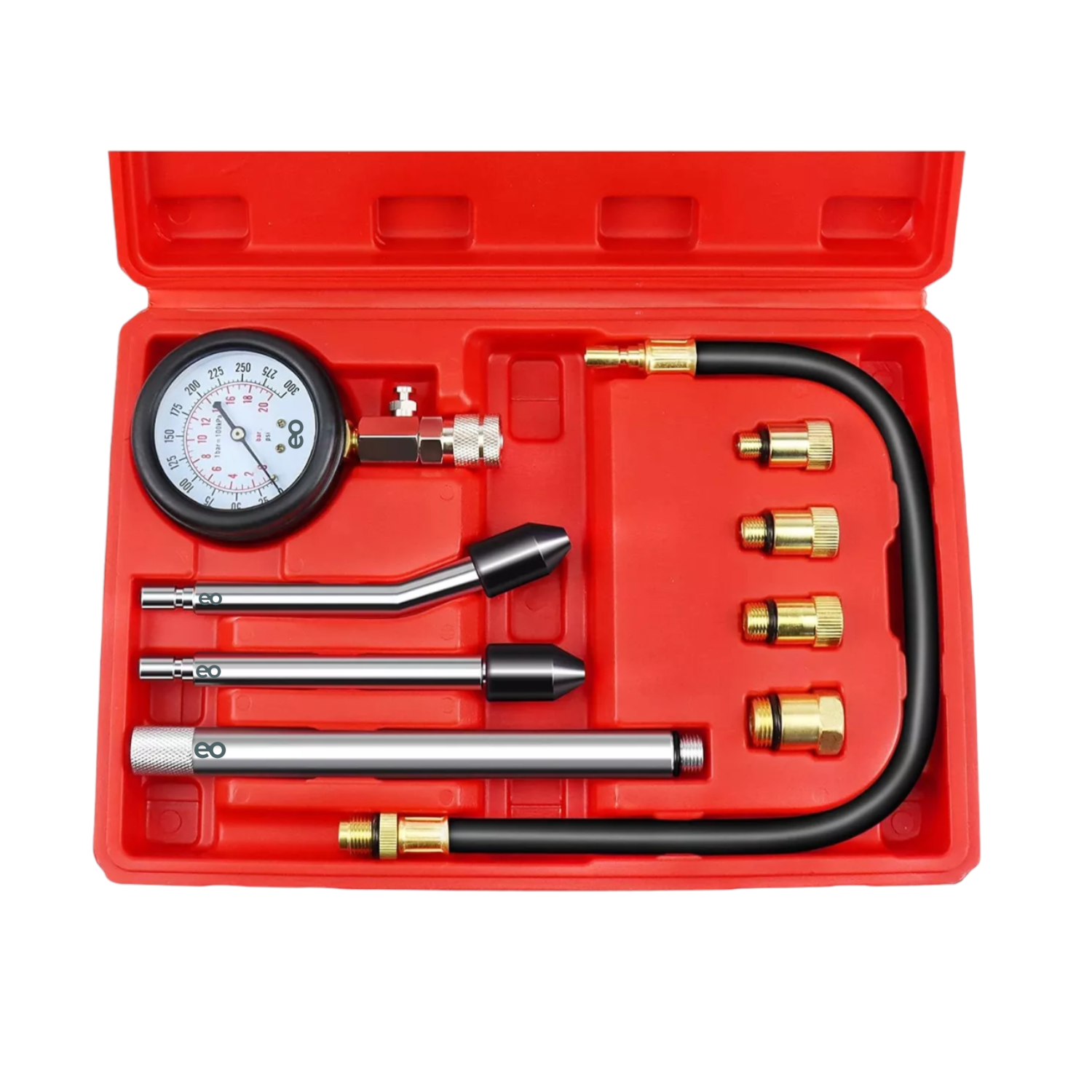 Language Set 9 Medidor De Compresión Para Cilindros Del Motor Auto Eo Safe Imports Esi-6643-1 Rojo