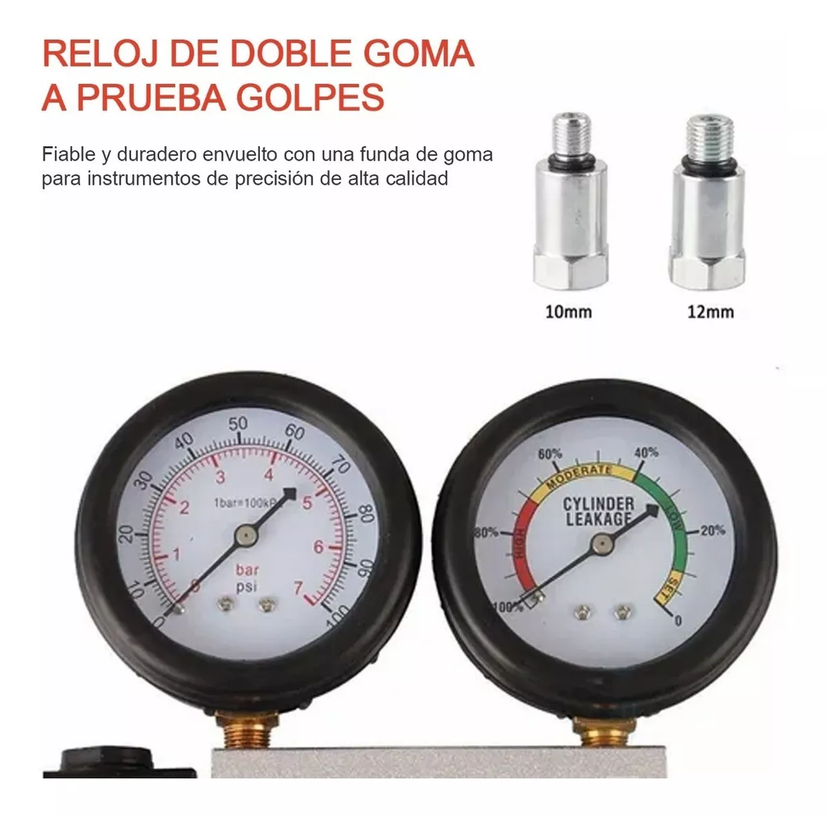Foto 4 pulgar | Probador De Fugas Cilindro Compresión Calibre Motor Gasolina Eo Safe Imports Esi-7028-1 Multicolor