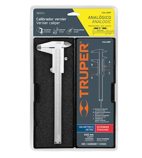 Foto 4 | Calibrador Vernier Analógico 6'' Acero Inox Std Y Mm truper Diametro Interno Y Externo