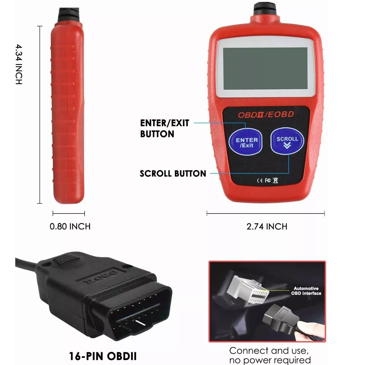 Foto 3 pulgar | Escáner Automotriz Leer & Borrar Código de Falla Eo Safe Imports  Esi-10233 Rojo