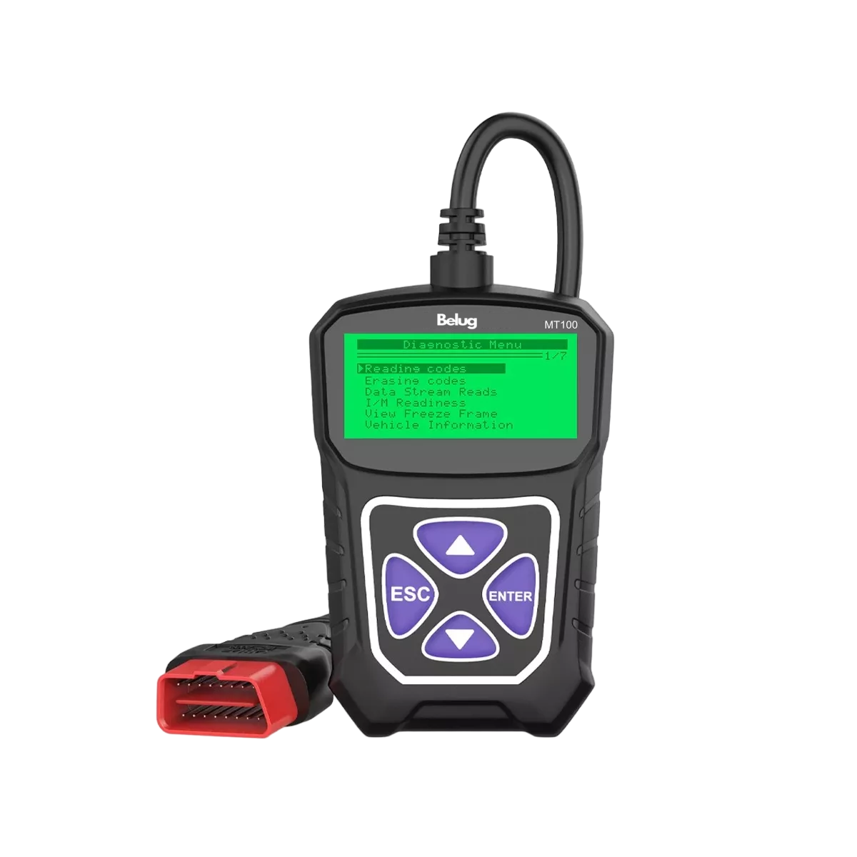 Escaner Belug Obd2 Automotriz Borrar Códigos Motor Negro