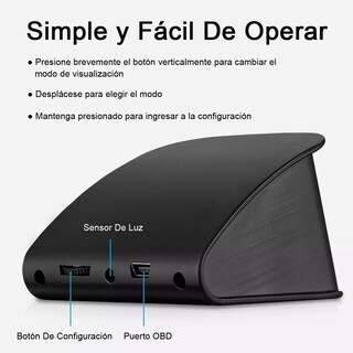 Foto 2 | Coche Pantalla Digital Computadora a Bordo Alarma Eo Safe Imports Esi-12232 Negro