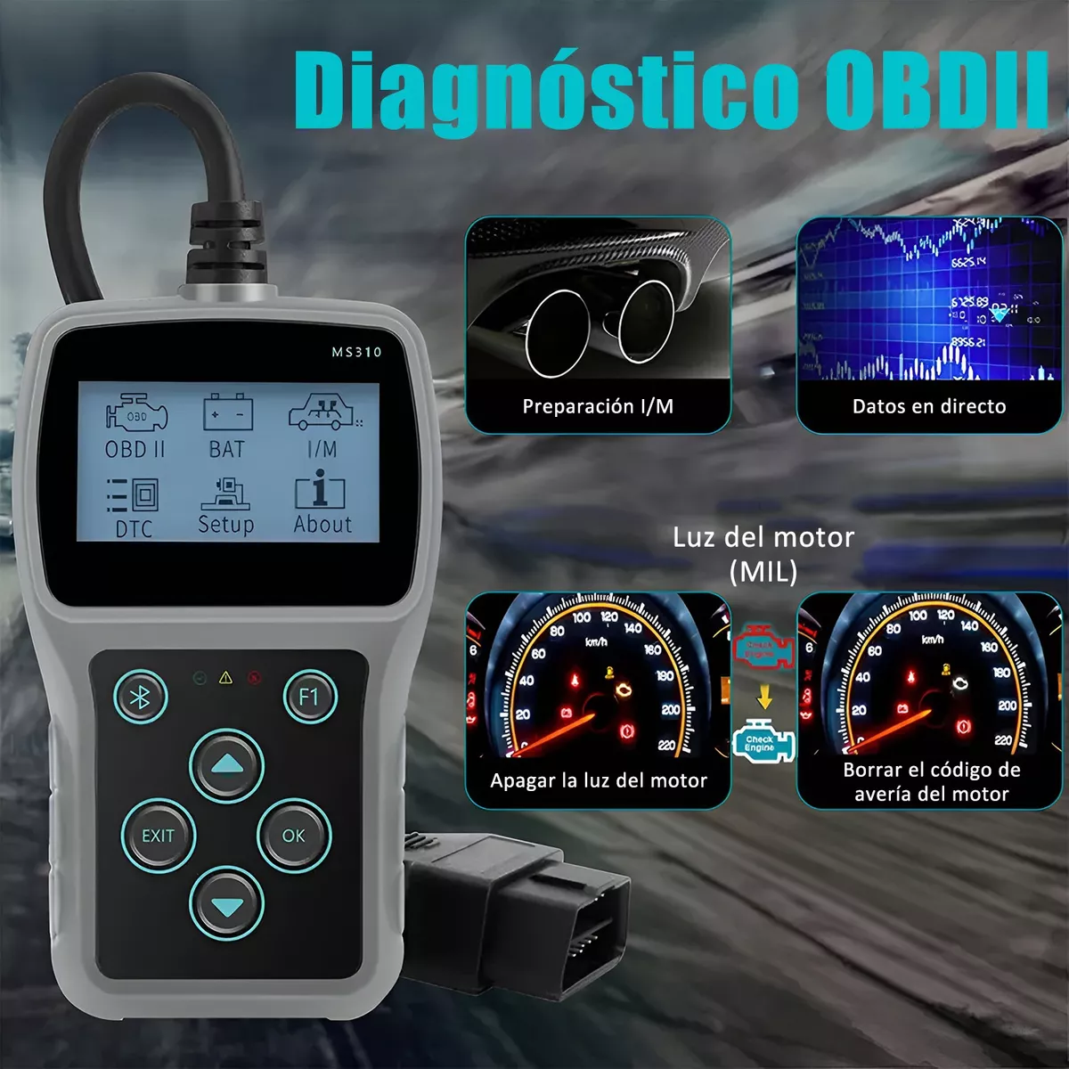 Foto 3 | Escáner Automotriz Bluetooth Multifuncional Eo Safe Imports Esi-12242 Gris