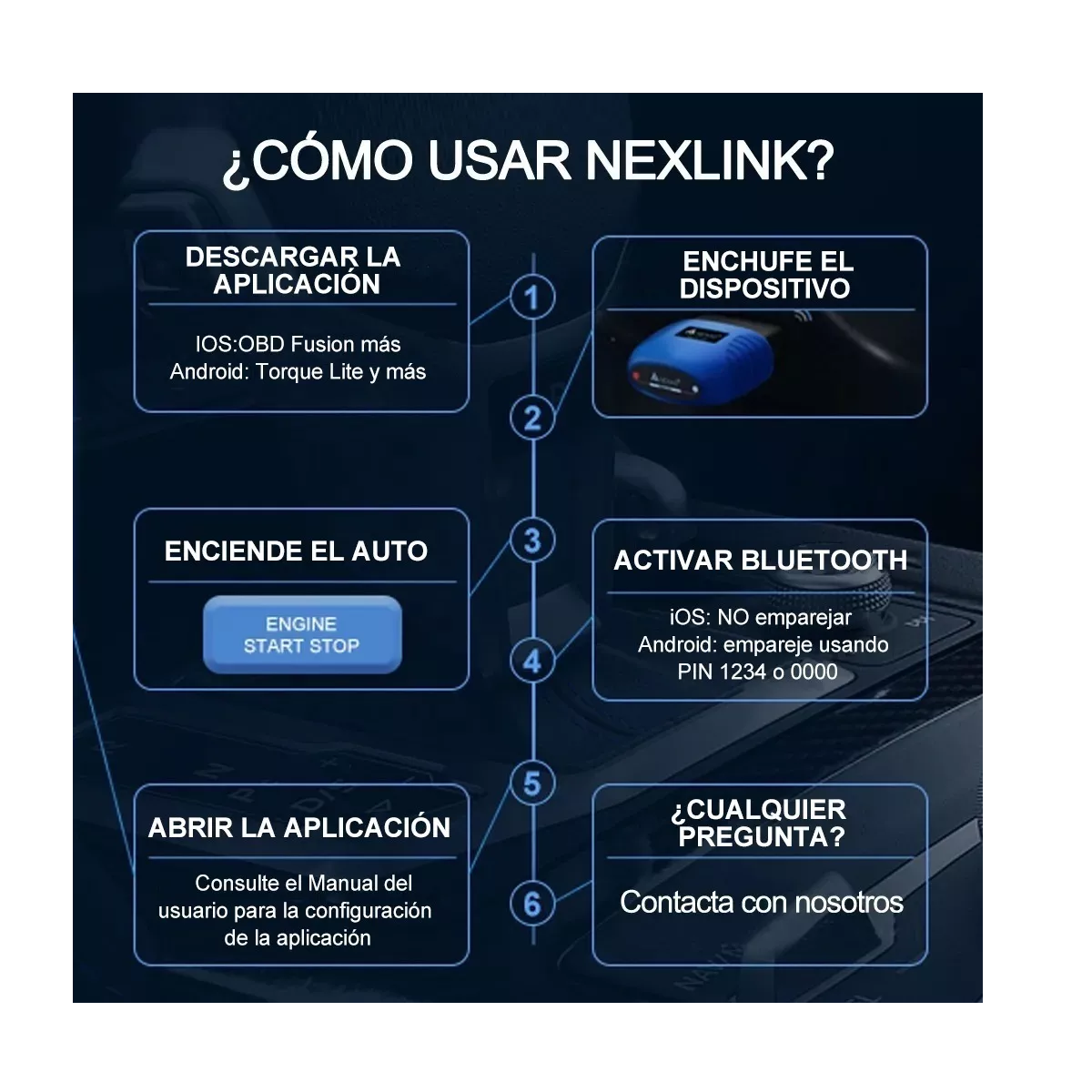 Foto 3 | Escáner Automotriz Lector De Código De Motor Eo Safe Imports Esi-12238-1 Azul