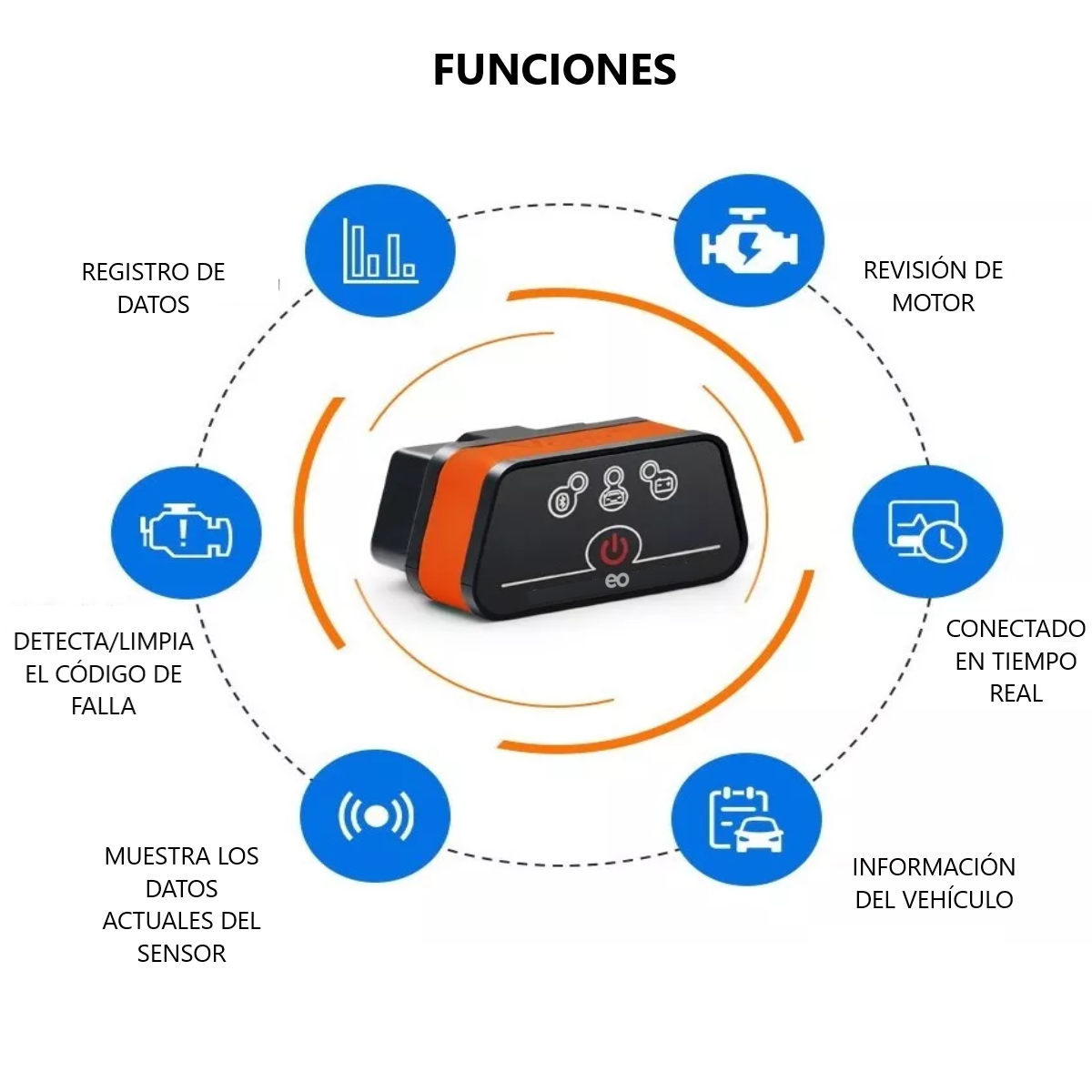 Foto 3 | Bluetooth Escaner Automotriz Android Eo Safe Imports Esi-9068-1 Multicolor