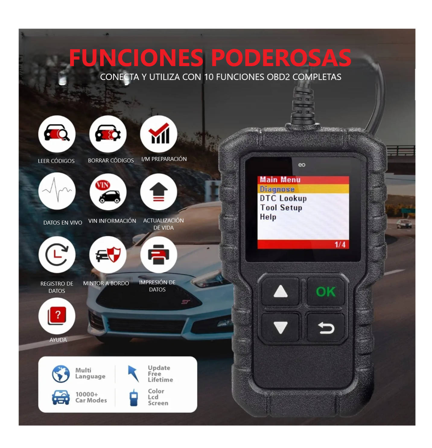 Foto 3 pulgar | Escáner Automotriz Eo Safe Imports Esi-2038-1 Negro