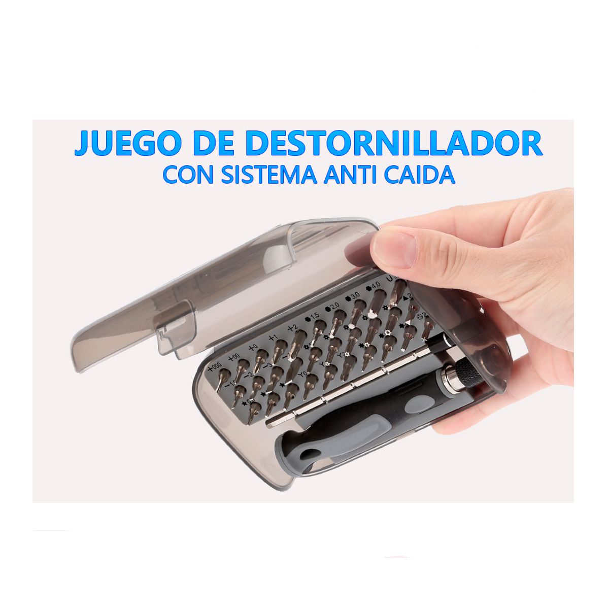 Foto 4 pulgar | Kit Destornillador Magnético Con 30 Puntas De Precisión Elegate Conks84084 Negro