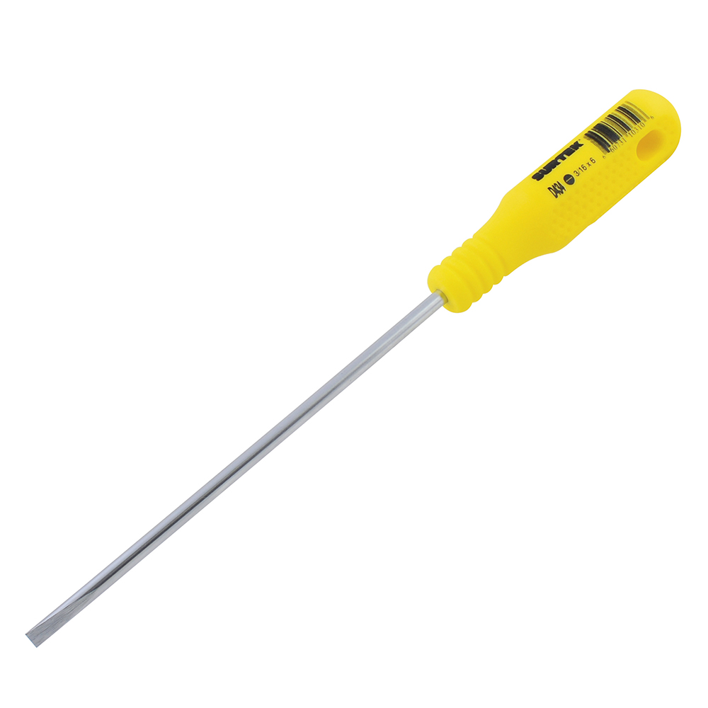 Foto 2 pulgar | Destornillador Con Mango Amarillo, Punta Cabinet 3/16'' X 6'' Surtek