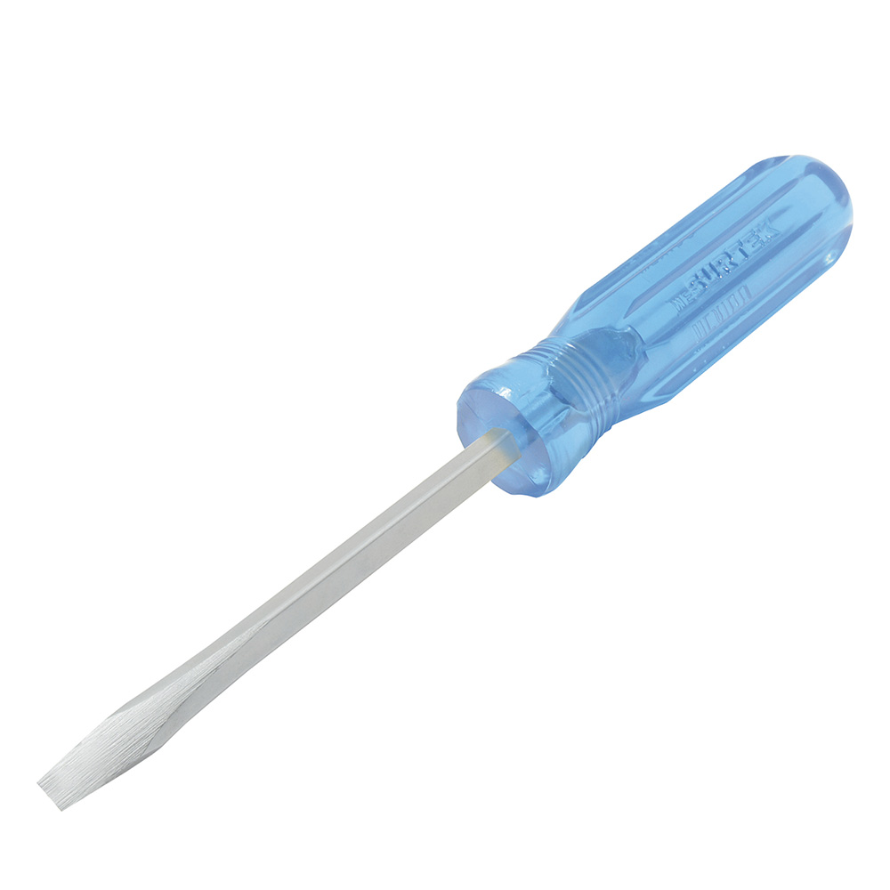 Destornillador Con Mango Azul, Punta Plana Barra Cuadrada 1/4'' X 6'' Surtek