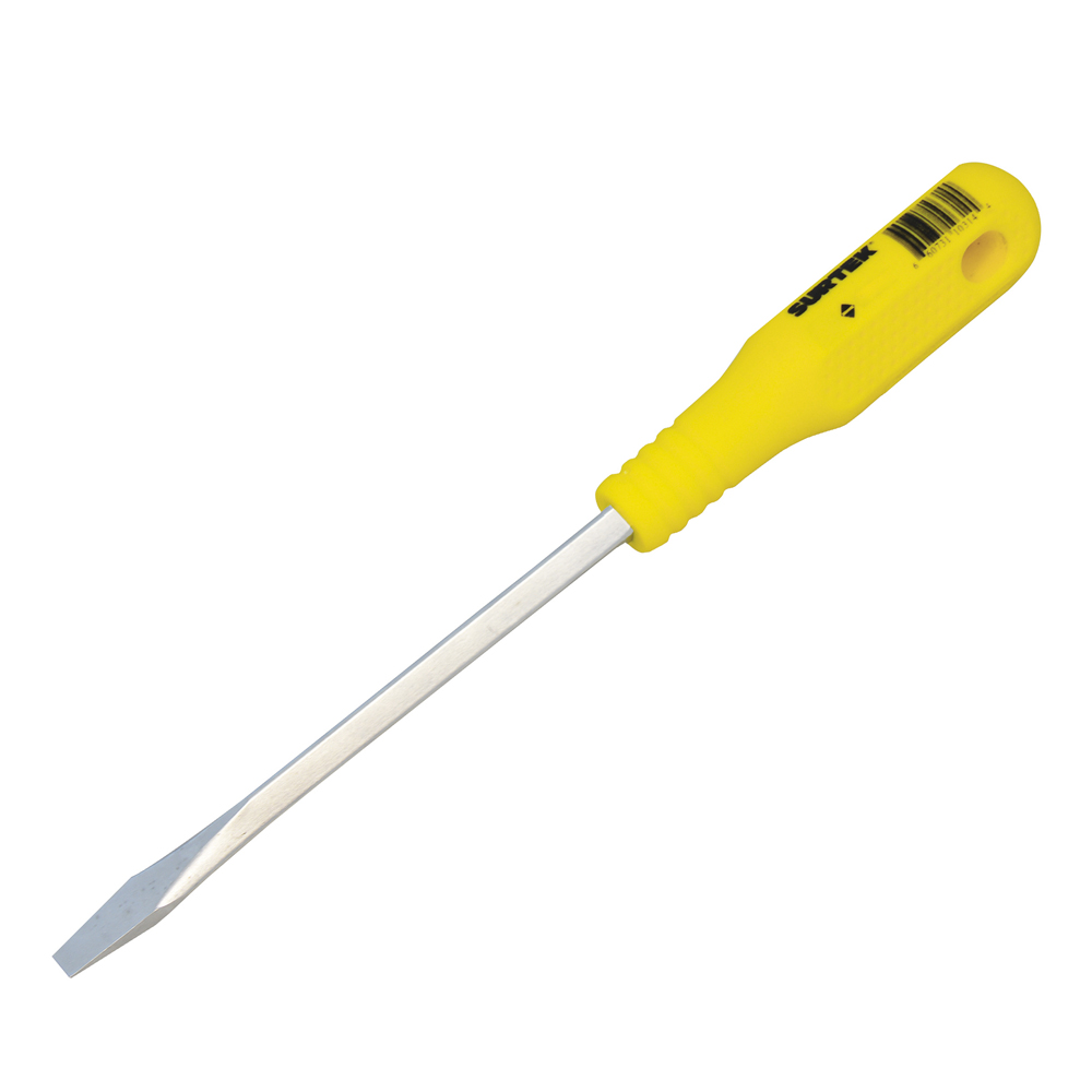 Destornillador Con Mango Amarillo, Punta Plana Barra Cuadrada 3/8'' X 8'' Surtek