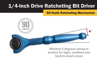 Foto 5 | Bit Driver Titan 11317, Disco De 1/4 Pulgadas X 90 Dientes, Azul - Venta Internacional.