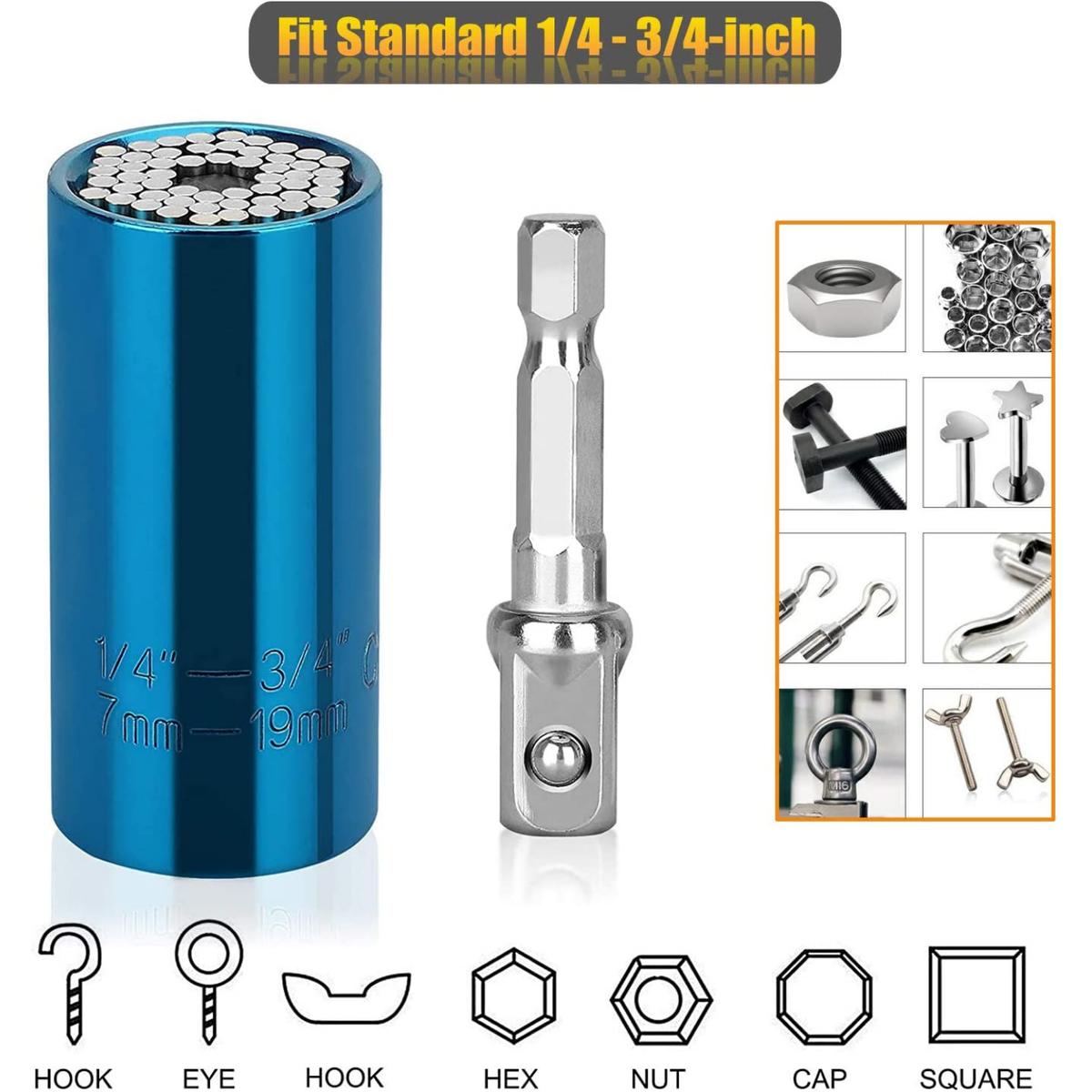 Foto 3 | Llave Dinamométrica Accesoriosventdepot Mxdyo-029 5 Piezas Color Azul