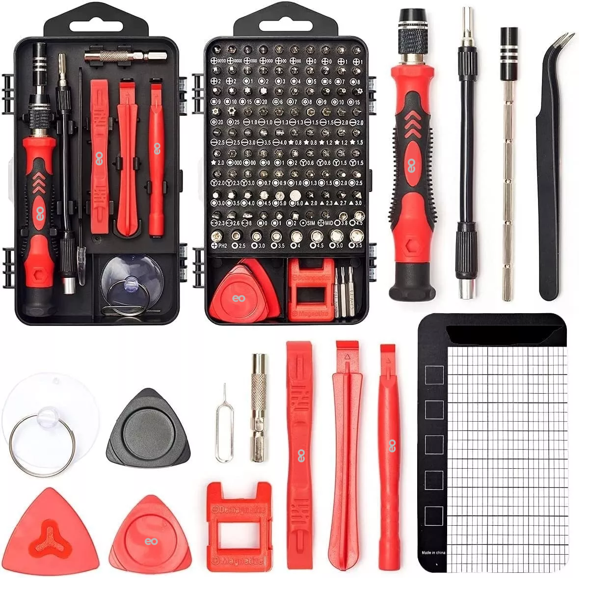 Foto 6 pulgar | Kit Destornillador Eo Safe Imports Esi-6705-1 Rojo 122 Piezas