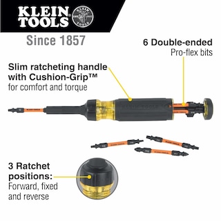 Foto 2 | Destornillador Con Trinquete Resistente A Impactos Klein Tools 13 En 1 - Venta Internacional.