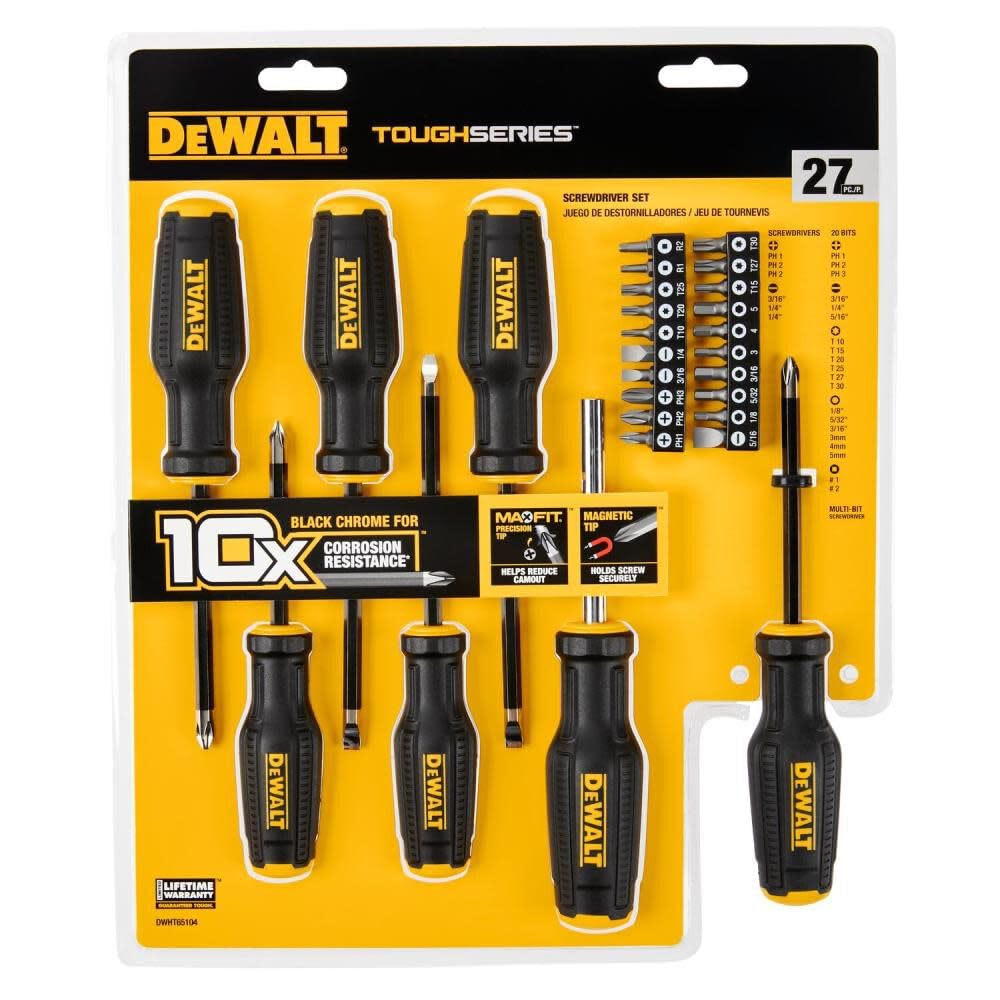 Foto 4 pulgar | Destornillador Dewalt Toughseries Negro Cromado - Venta Internacional.