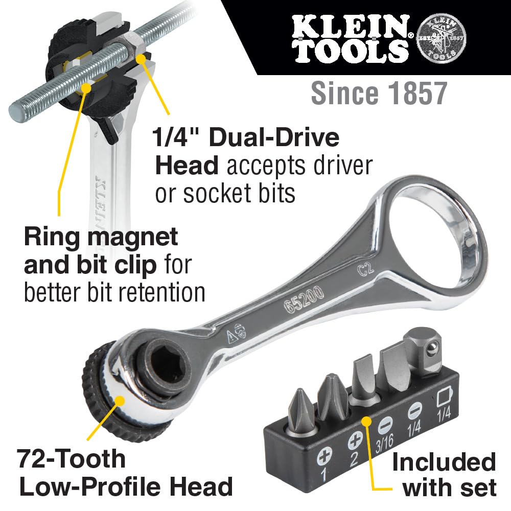 Foto 6 | Juego De Destornilladores Klein Tools 85515 De 3 Piezas Con Tachuelas Y Trinquete - Venta Internacional.