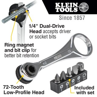 Foto 6 | Juego De Destornilladores Klein Tools 85515 De 3 Piezas Con Tachuelas Y Trinquete - Venta Internacional.