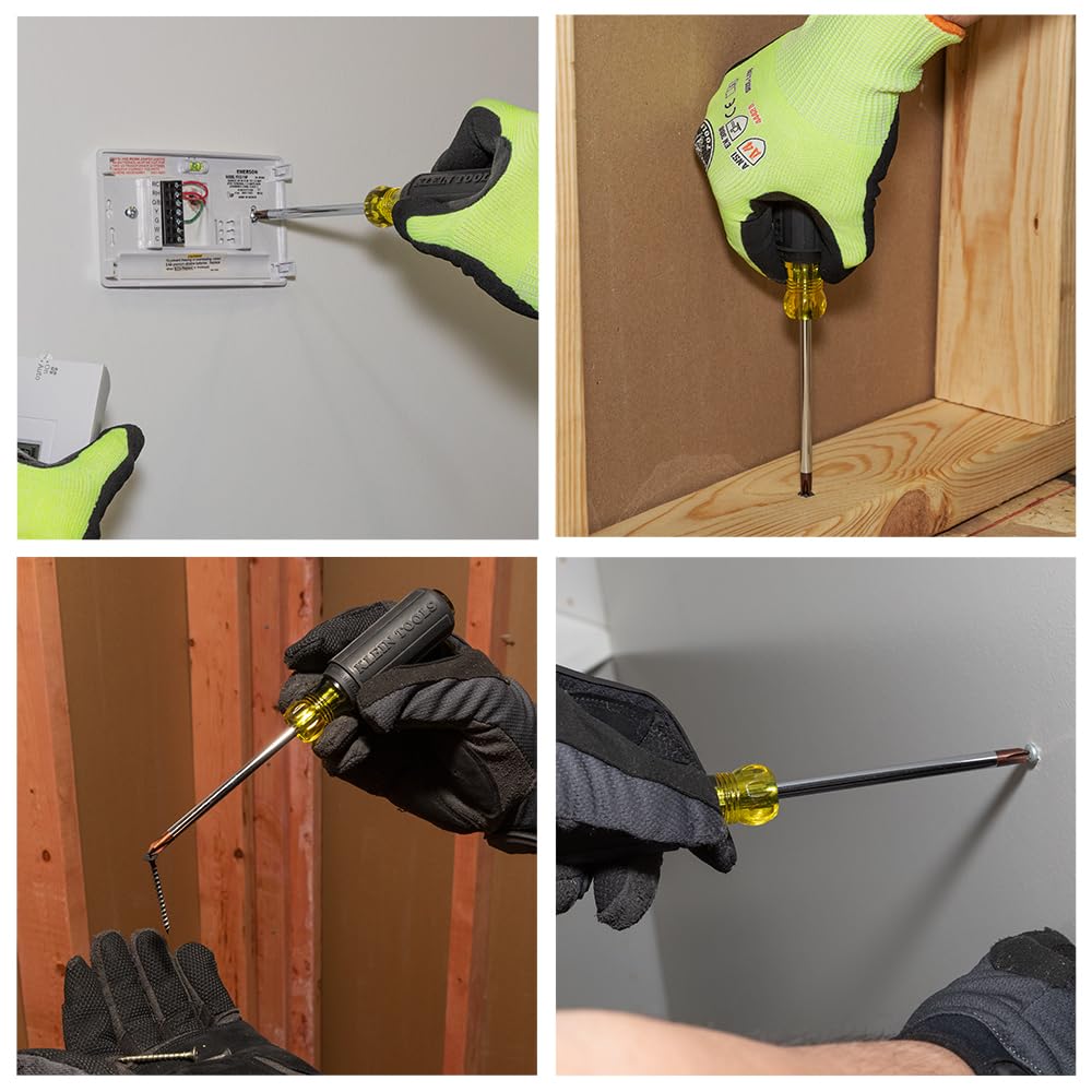Foto 3 pulgar | Destornillador Klein Tools 600-4 Keystone Cushion-grip 1/4 - Venta Internacional.