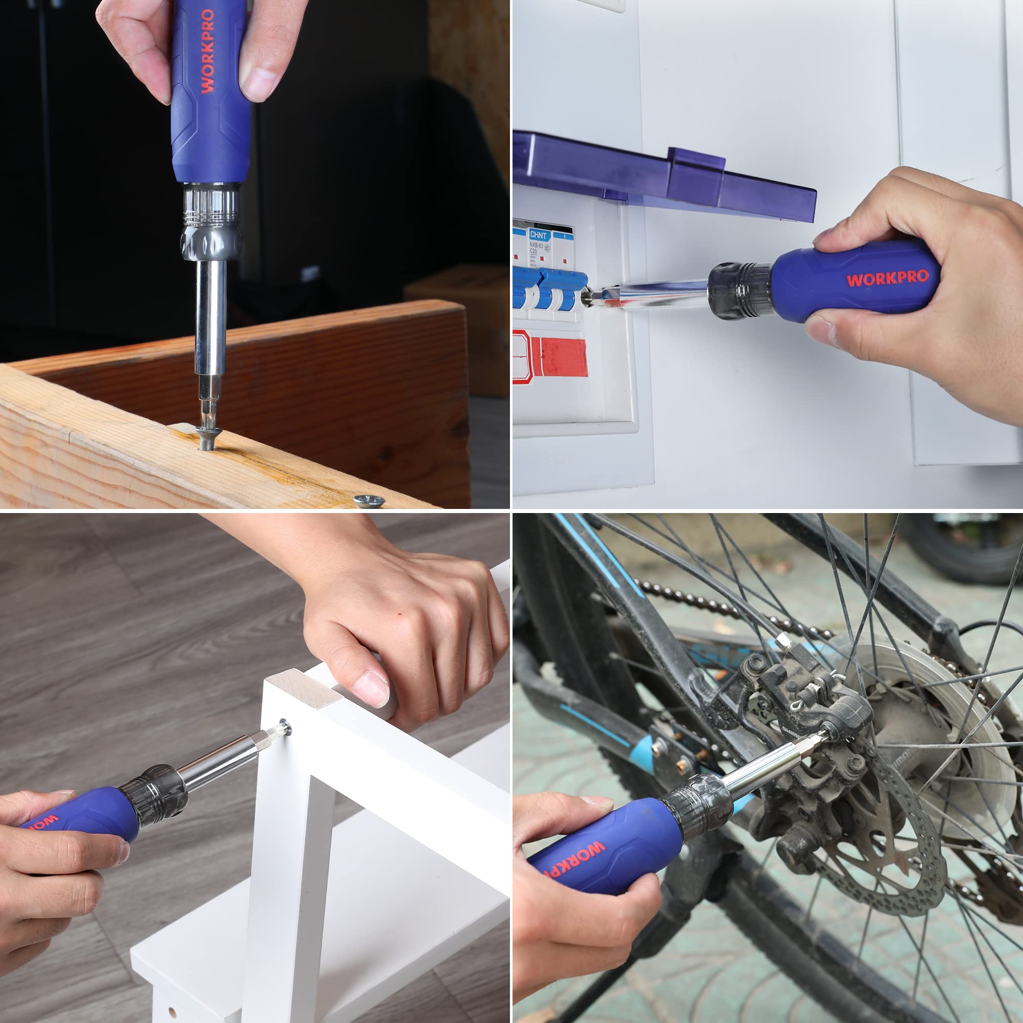 Foto 7 pulgar | Juego De Destornilladores Y Destornilladores Para Tuercas Workpro 11 En 1 Comfort Grip - Venta Internacional.