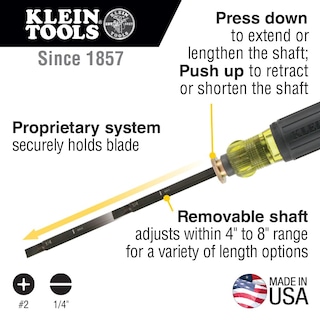 Foto 2 | Destornillador Klein Tools 32751, Longitud Ajustable 10-20 Cm - Venta Internacional.