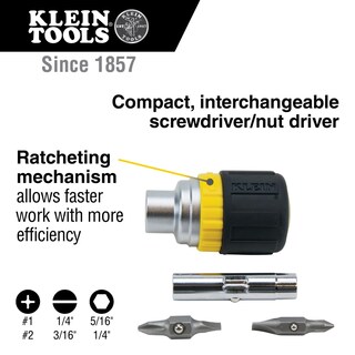Foto 2 | Destornillador Klein Tools 6 en 1-Venta Internacional