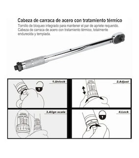 Foto 3 | Torquímetro De Trueno Llave De Torque 3/8 19-110nm Lab.g Plata