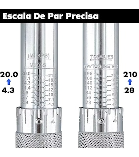 Foto 4 | Torquímetro De Trueno Llave De Torque 3/8 19-110nm Lab.g Plata