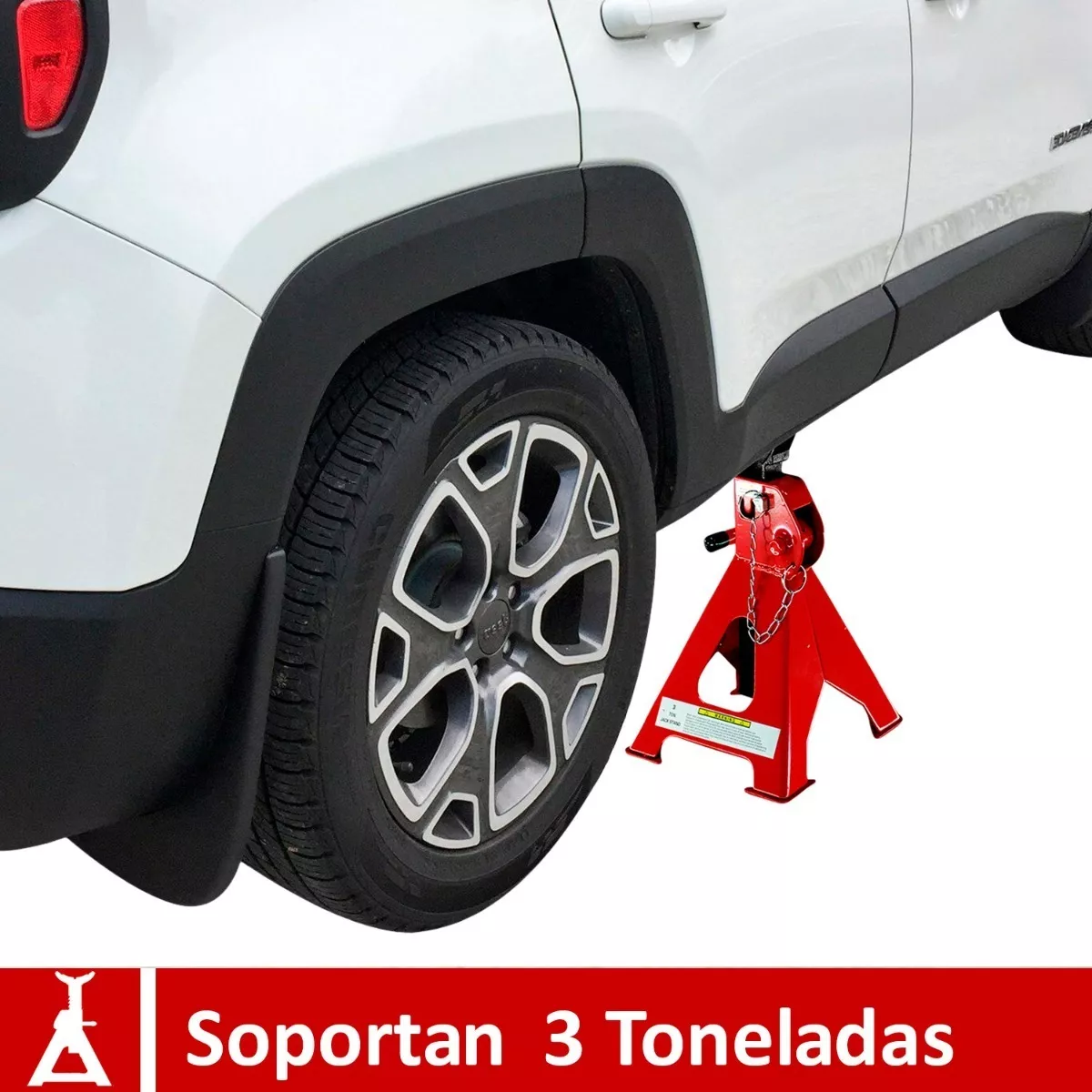 Foto 3 pulgar | Torre Auto 2 Piezas 3 Toneladas Doble Seguro Eo Safe Imports Esi-6615 color Rojo