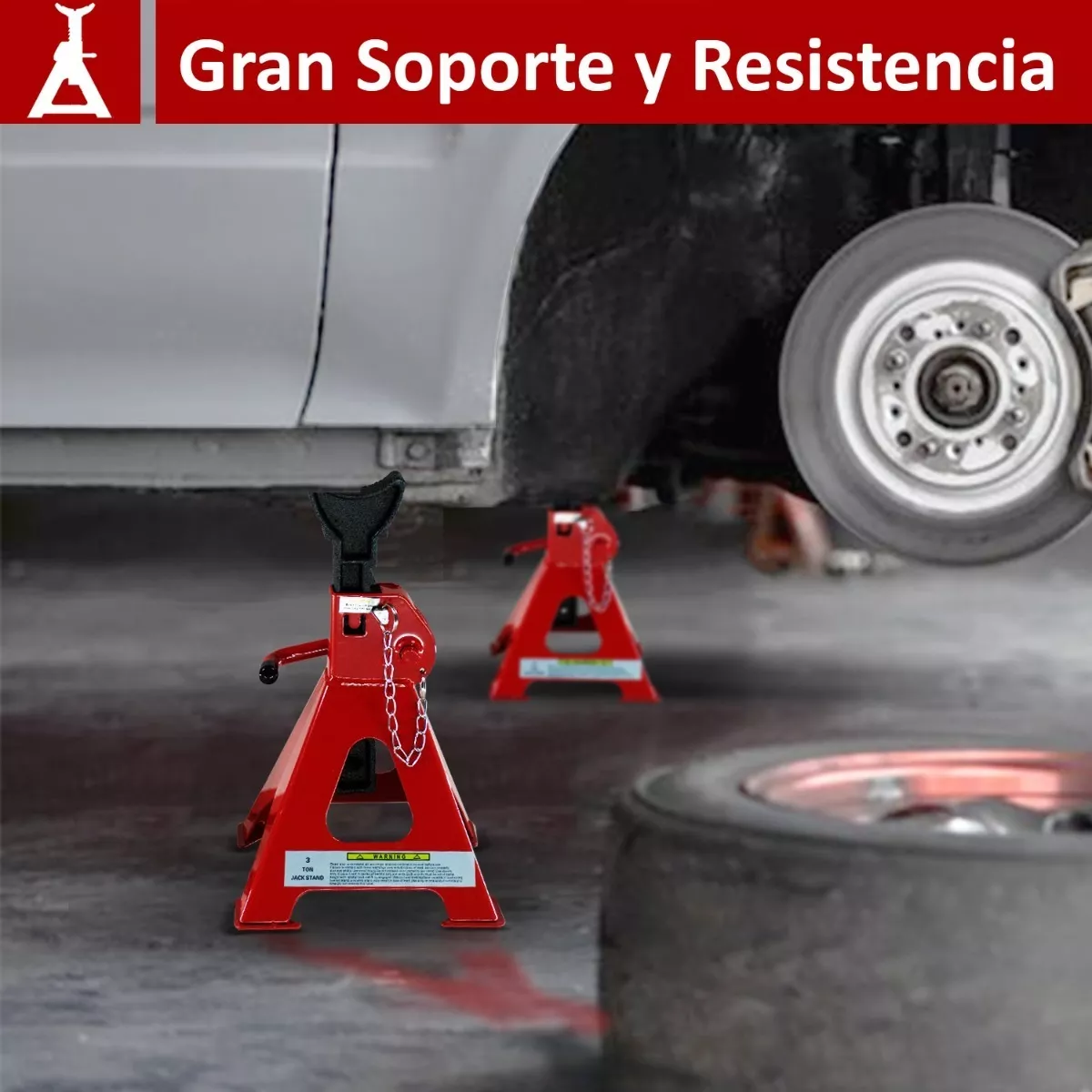 Foto 4 pulgar | Torre Auto 2 Piezas 3 Toneladas Doble Seguro Eo Safe Imports Esi-6615 color Rojo