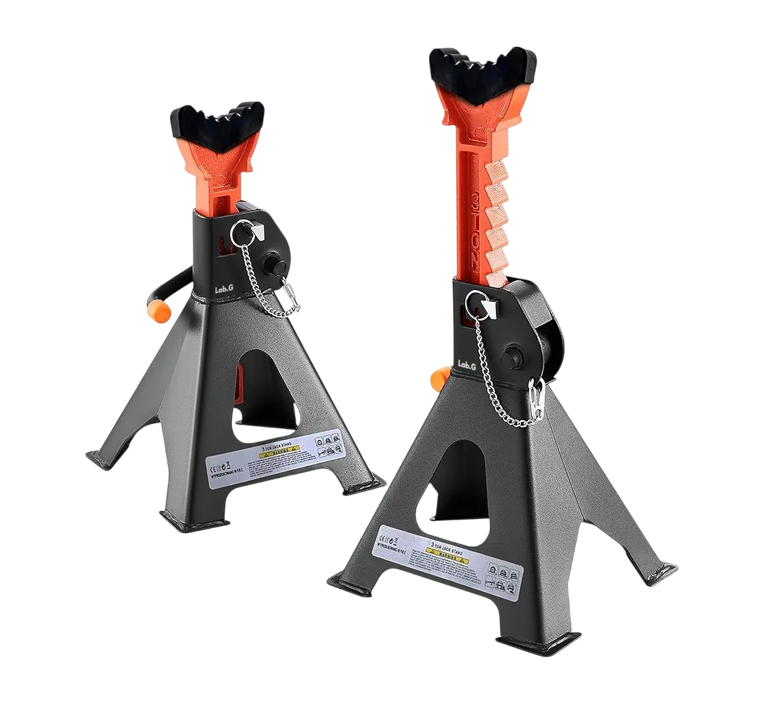 Foto 1 | Torre Auto Lab.g 2 Piezas 3 Toneladas Doble Seguro Altura 28-42 Cm Negro Naranja