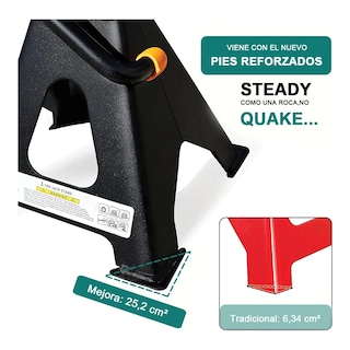 Foto 4 | Torre Auto Belug 2 Piezas 3 Toneladas Doble Seguro Altura 28-42 Cm Negro Naranja