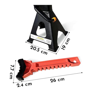 Foto 5 | Torre Auto Belug 2 Piezas 3 Toneladas Doble Seguro Altura 28-42 Cm Negro Naranja
