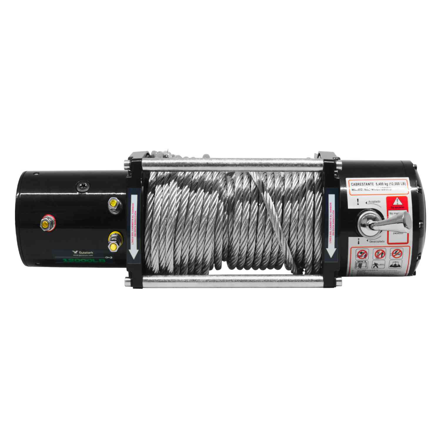 Foto 5 | Winch Eléctrico Gutstark color Negro Jeep 12000 Lb Cable Acero 27M 12V 5443 kg