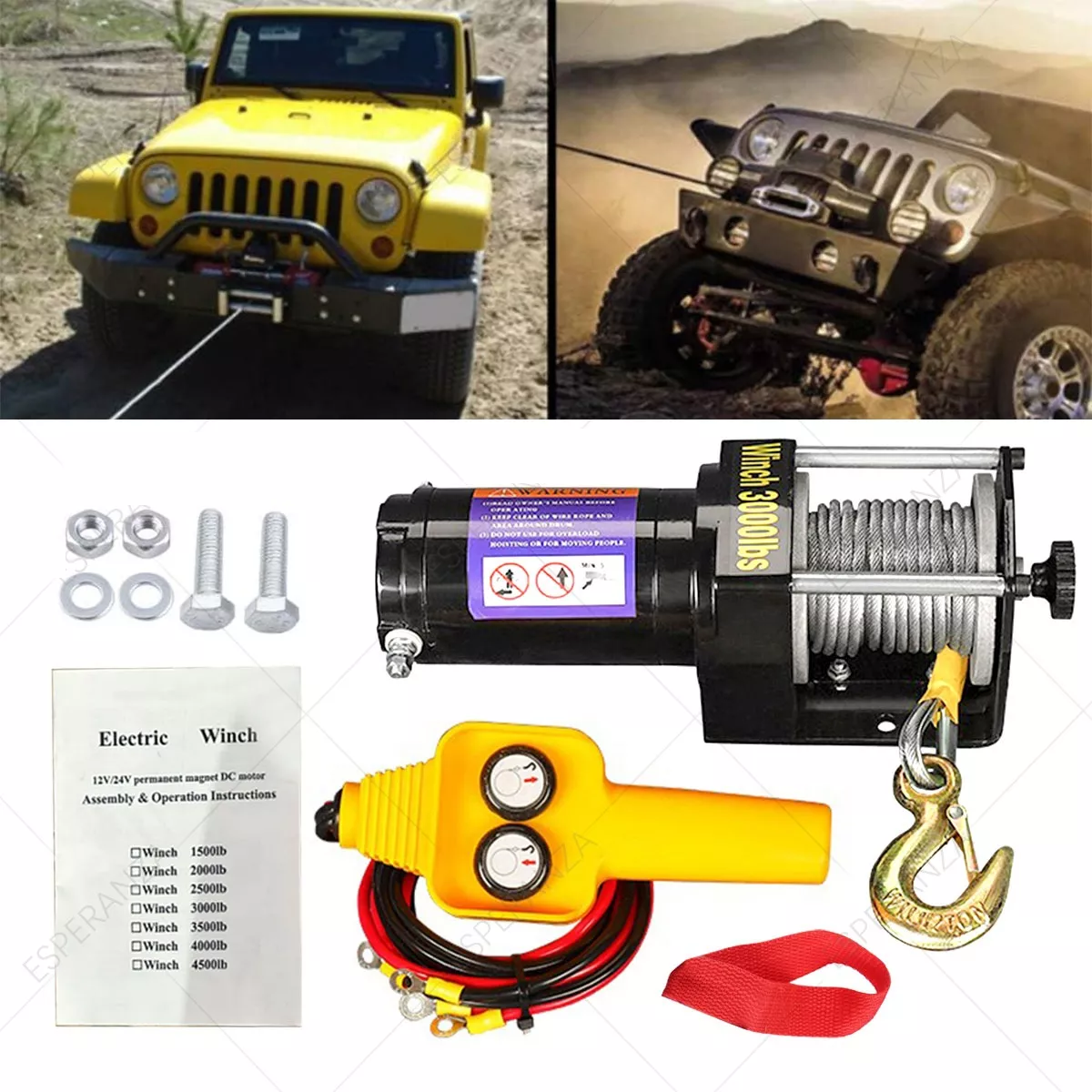 Foto 4 pulgar | Winch Eléctrico 3000 Lb (1361kg) 12v Remolque Utilitaro Eo Safe Imports Esi-13679  Multicolor