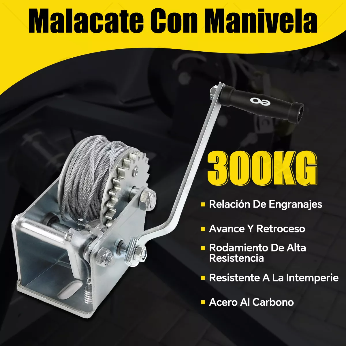 Foto 3 pulgar | Malacate Con Manivela Profesional 300kg Cabrestante Manual Eo Safe Imports Esi-18734 Multicolor