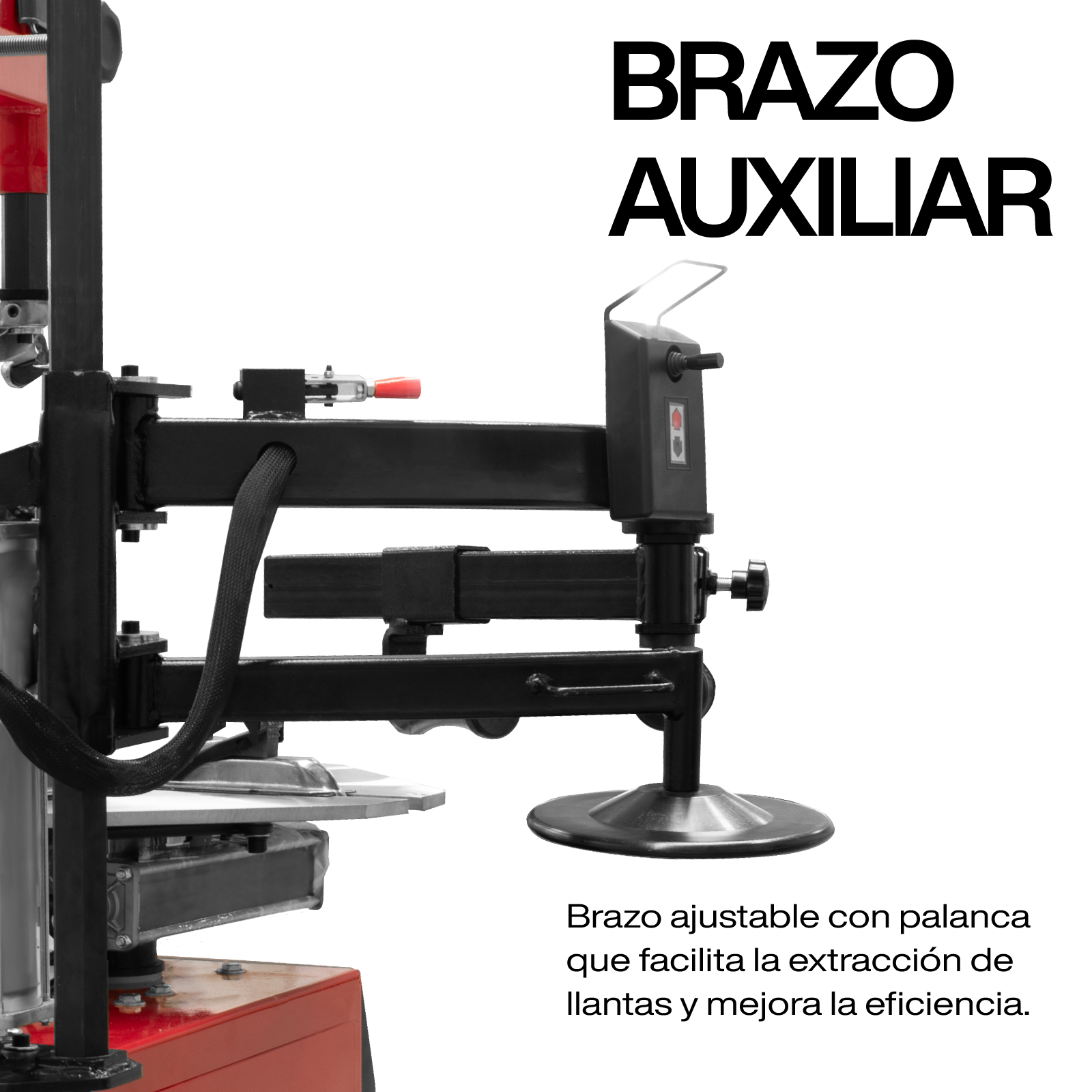 Foto 5 pulgar | Desmontadora De Llantas 12 A 24'' Stuka Con Brazo Robótico De 110 V Capacidad De 140 Lb Automotriz Color Rojo-negro