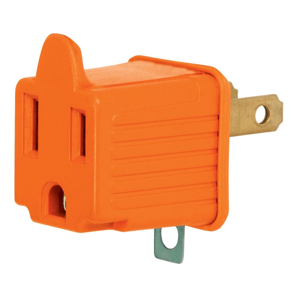 Adaptador 3 A 2 Color Naranja A Granel Volteck