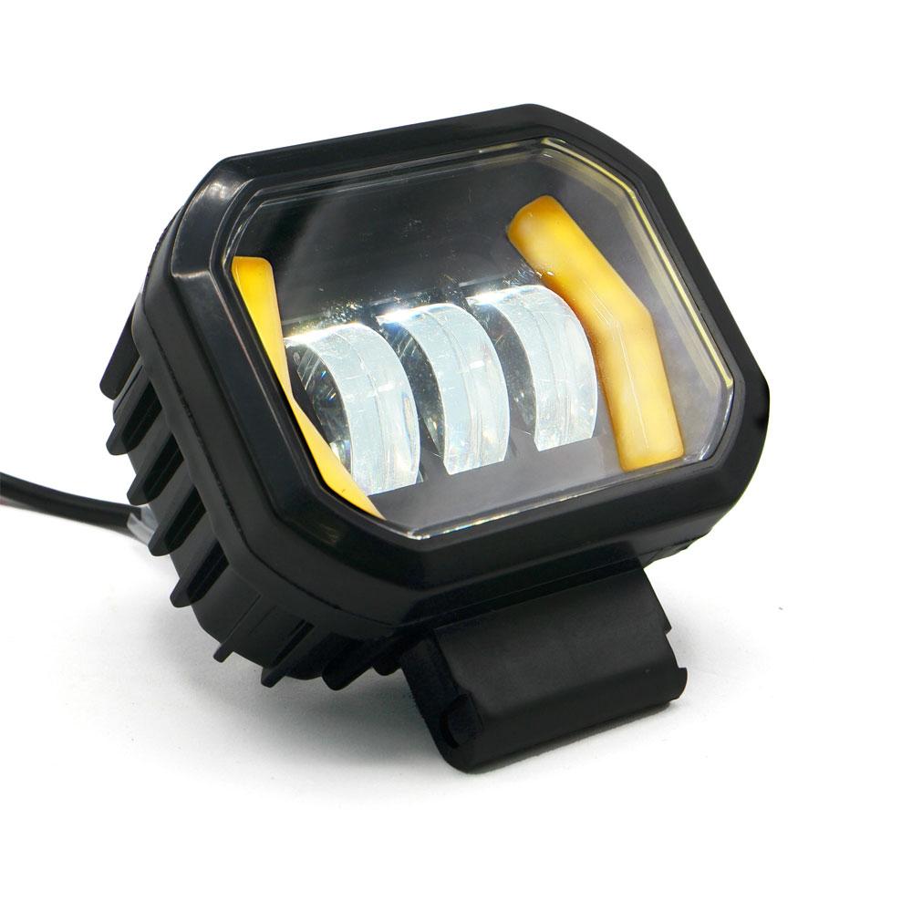 Foto 4 pulgar | Faro Auxiliar Led Con Lupa Con 3 Led Con Ojo De Angel Con Luz Blanca Fija Y Estrobo Para Motocicleta