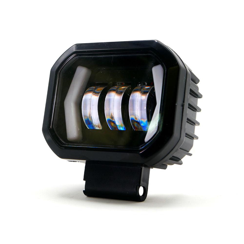 Foto 5 pulgar | Faro Auxiliar Led Con Lupa Con 3 Led Con Ojo De Angel Con Luz Blanca Fija Y Estrobo Para Motocicleta