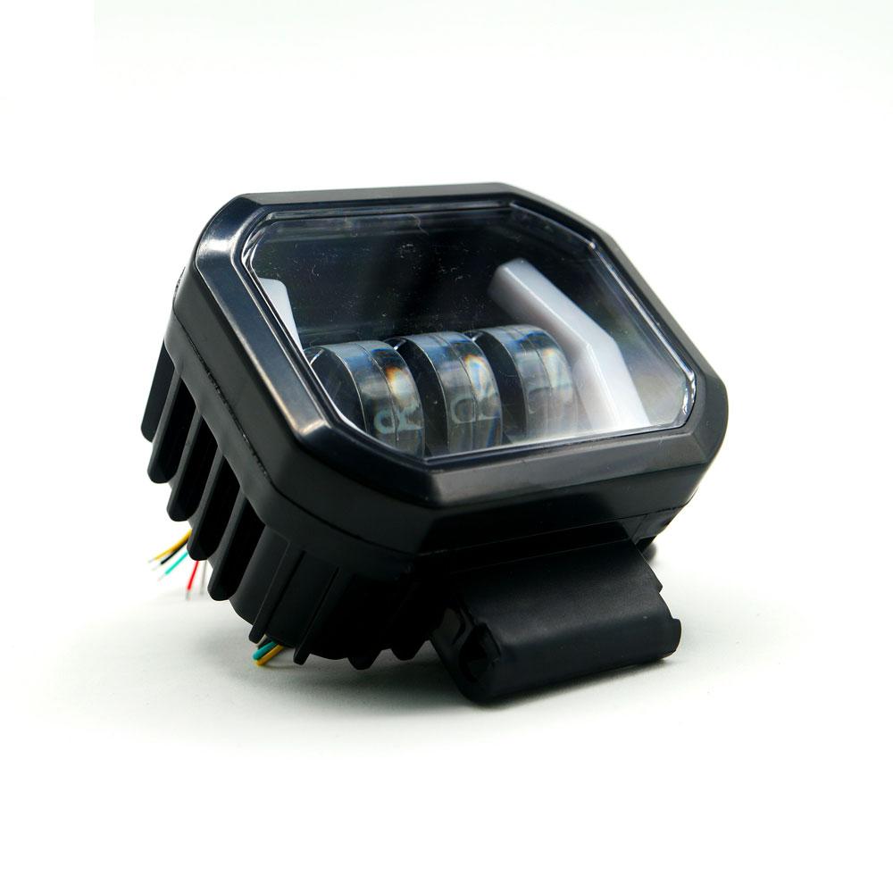 Foto 7 pulgar | Faro Auxiliar Led Con Lupa Con 3 Led Con Ojo De Angel Con Luz Blanca Fija Y Estrobo Para Motocicleta