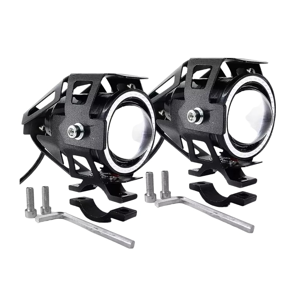 Faros Ojo De Angel Led Luz Auxiliar U7 Lupa Demonio Moto, 2 Pzas $749