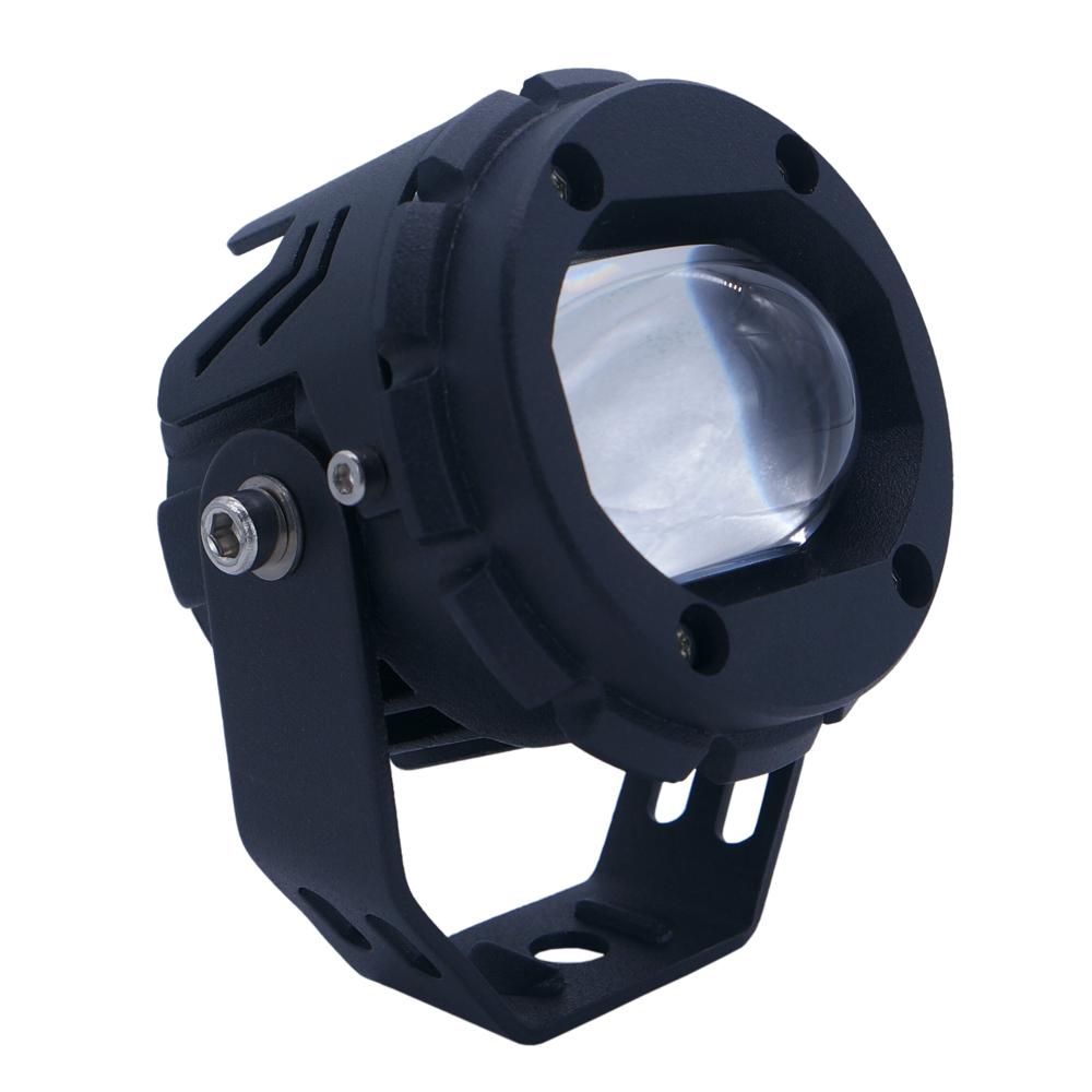 Faro Auxiliar Tipo Mini Cañón Rasen Con Lupa Luz Blanca Y Amarilla