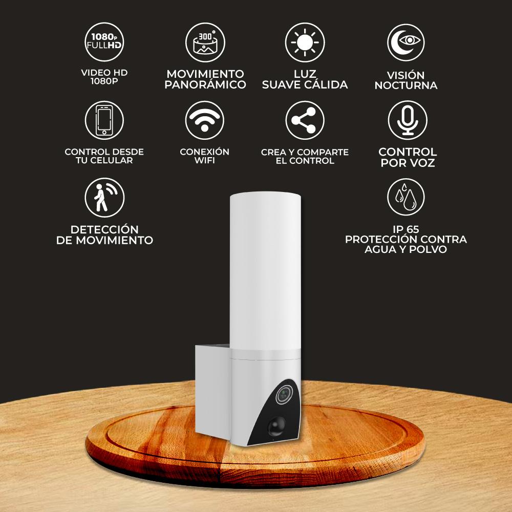 Foto 4 pulgar | Cámara Monitor Exterior 300° Tecnolite C Lámpara Inteligente
