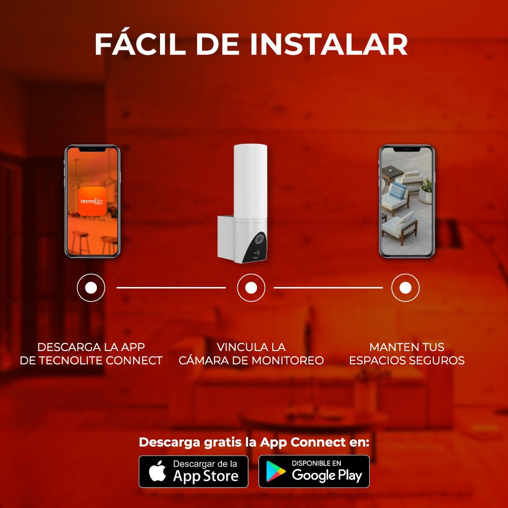 Foto 7 | Cámara Monitor Exterior 300° Tecnolite C Lámpara Inteligente