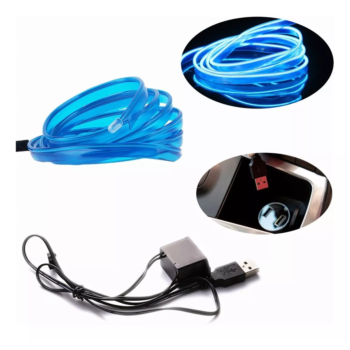 Foto 4 pulgar | Hilo Luminoso Eo Safe Imports Esi-6153 Luz Neón LED Tira Azul