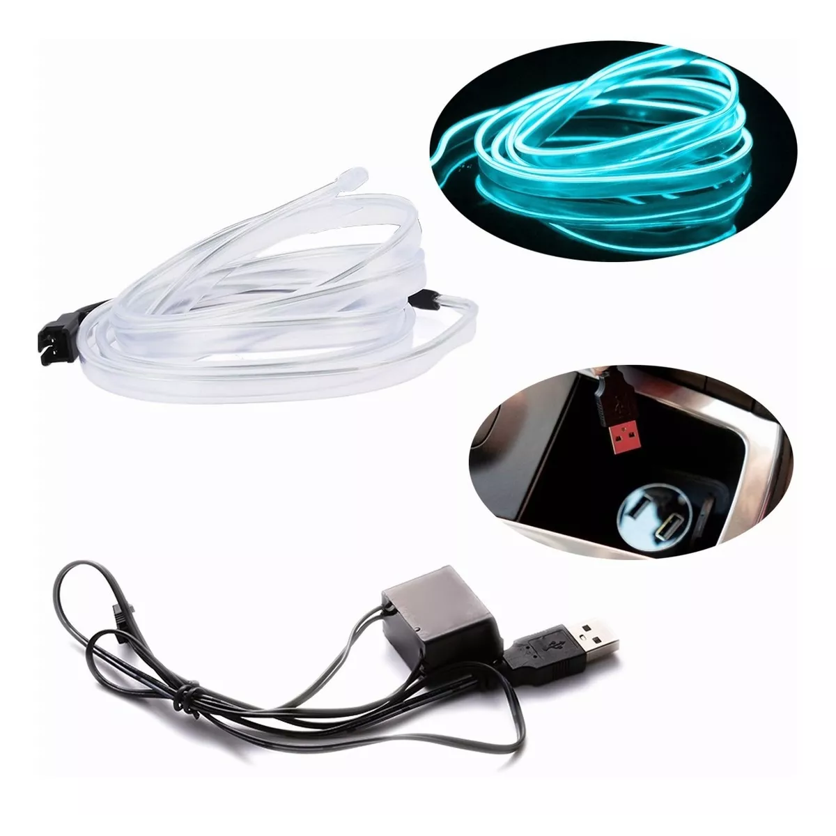 Foto 2 | Hilo Luminoso Luz Neón Eo Safe Imports ESI-6155 color Transparente
